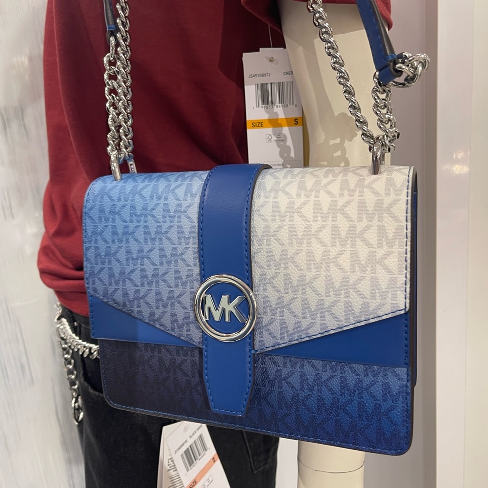 Michael Kors Greenwich Sm Color-Block Logo Flap Crossbody & Md Tri-Fold Wallet - Picture 16 of 16